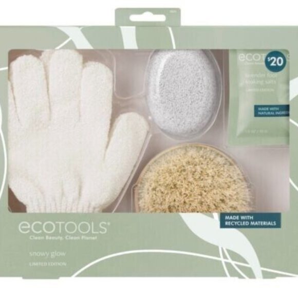 ecotools Other - EcoTools, Snowy Glow Exfoliating 4 pc Bath Kit, Limited Edition